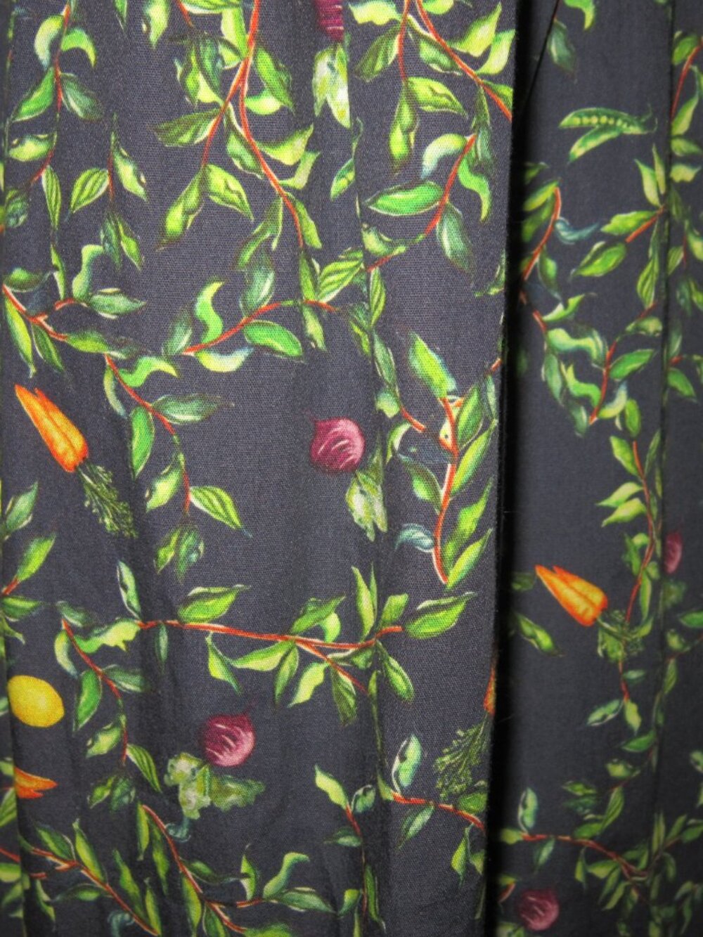 Hill House Size XS S Maxi Skirt Camilla Midnight Garden Vegetable Navy Botanical - Picture 3 of 4